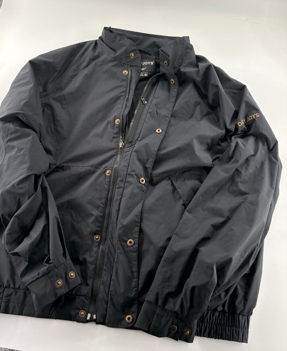 FootJoy DryJoys Golf Rain Jacket Men's XL Black Full Zip Waterproof